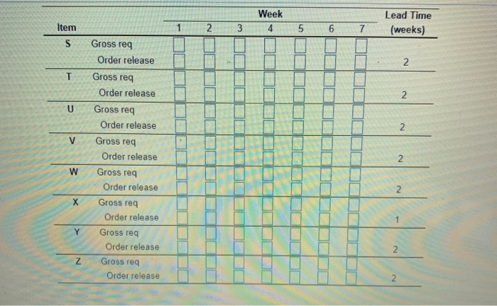 the demand for subassembly is 80 units in week 7.