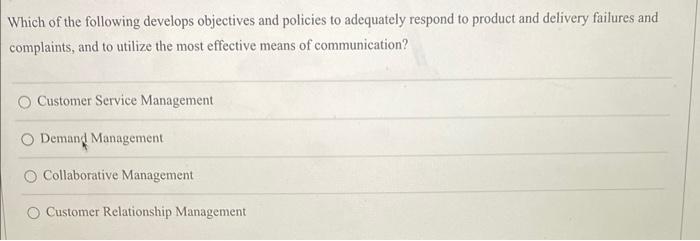 Which of the following develops objectives and