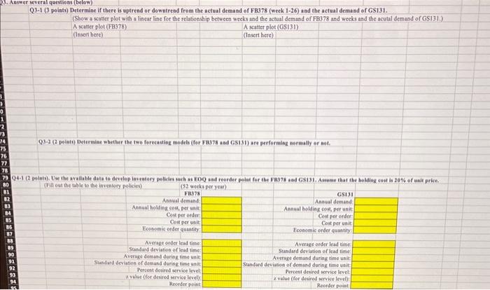 Q1 (3 points). What problems does the company