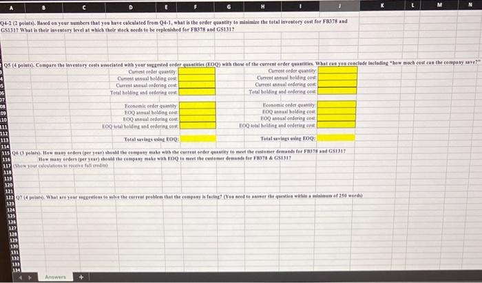 Q1 (3 points). What problems does the company