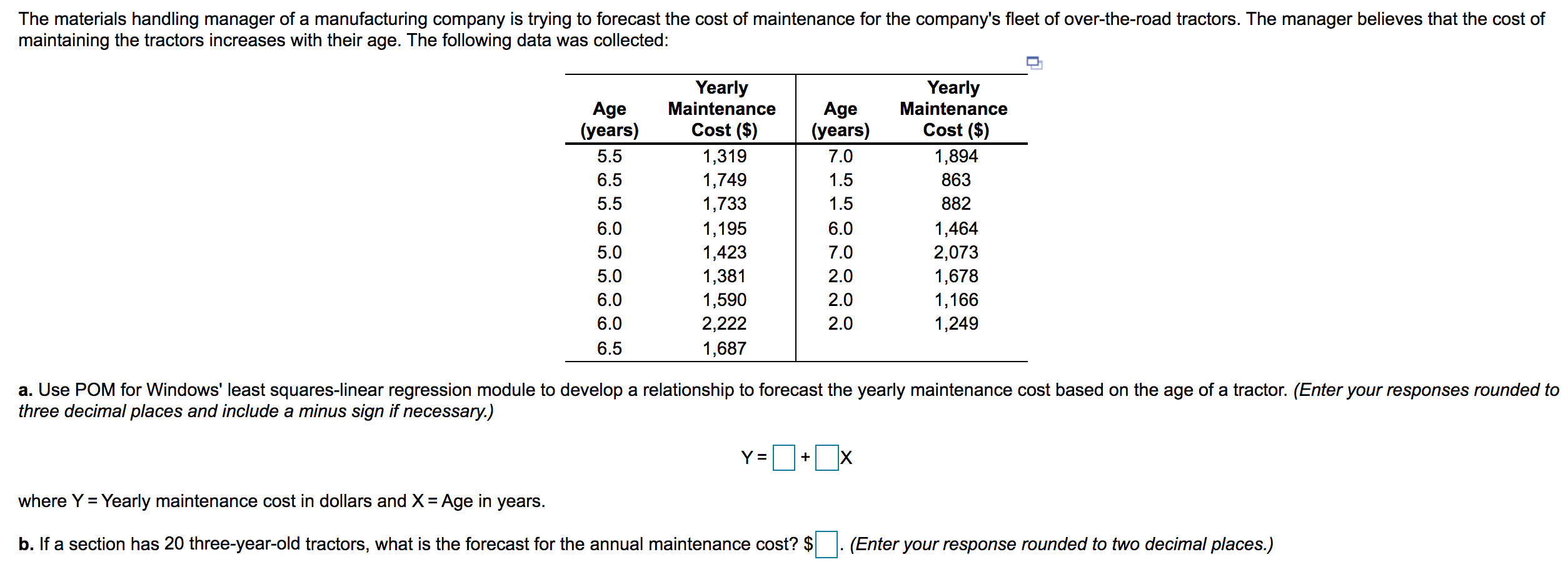 The materials handling manager of a manufacturing