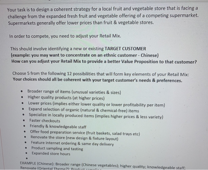 Your task is to design a coherent strategy for a