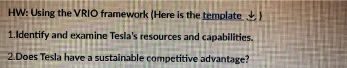 The Resource Based View (VRIO) (Internal Analysis