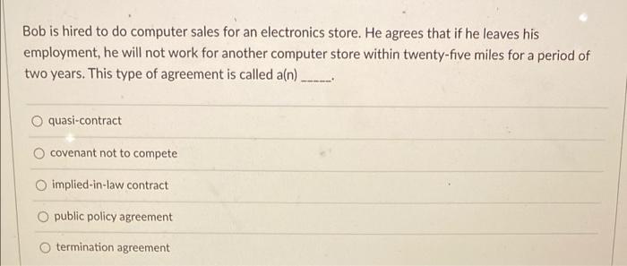 help plz Bob is hired to do computer sales for an