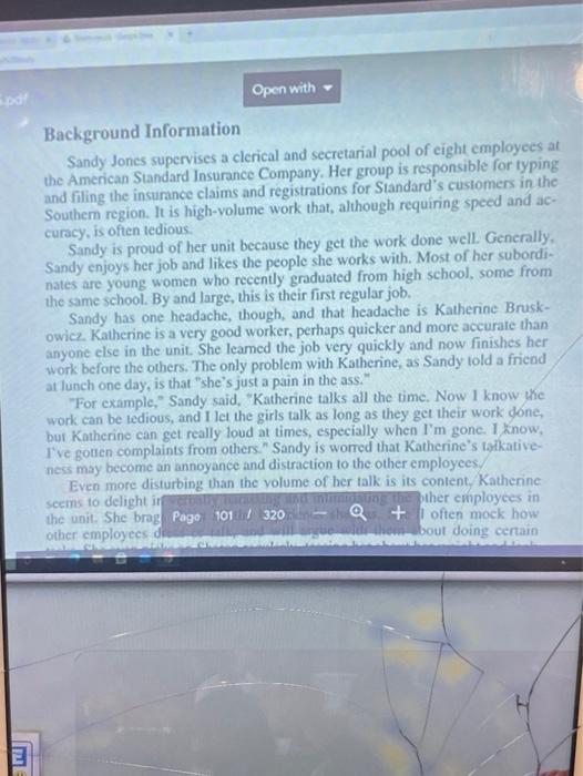 DO Open with Background Information Sandy Jones