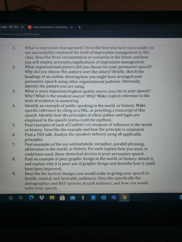 copy - SPE-103 X Class Introduction to Psycholog