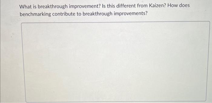What is breakthrough improvement? Is this