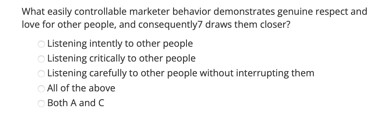 What easily controllable marketer behavior