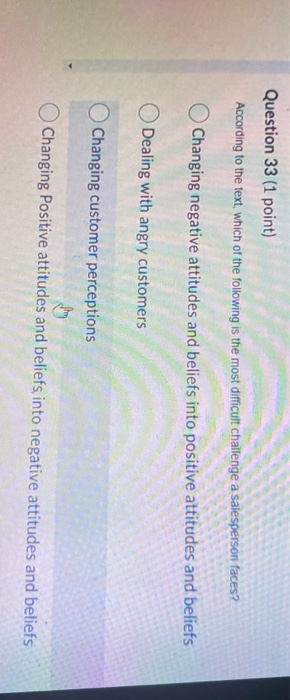 Question 33 (1 point) According to the text,