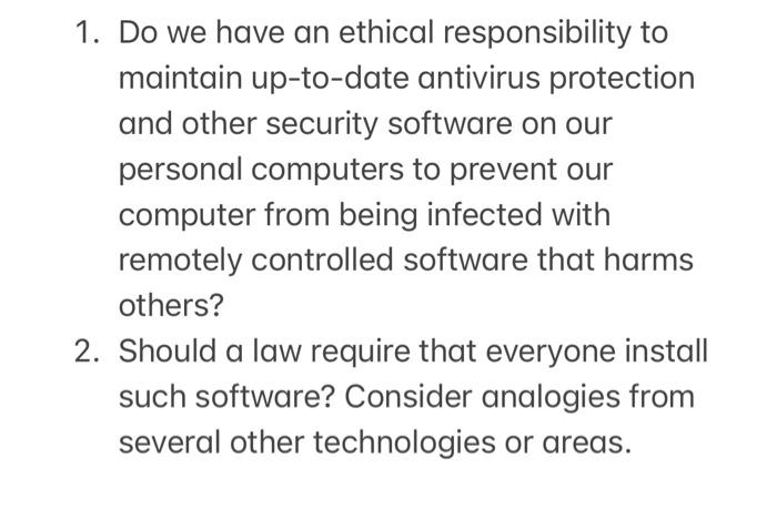 ***In your OWN WORDS explain*** 1. Do we have an