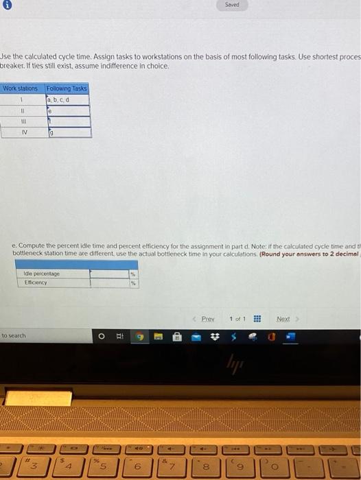 need help with part e please! Problem 6-5 (Algo)