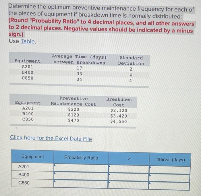 please provide all values the question is asking