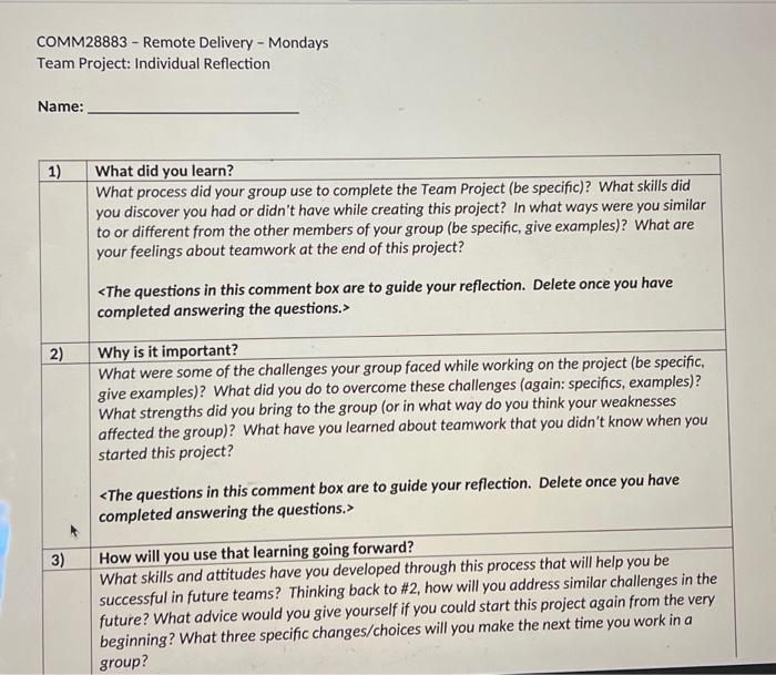 COMM28883 - Remote Delivery - Mondays Team