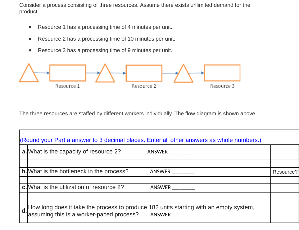 please show all work! Consider a process