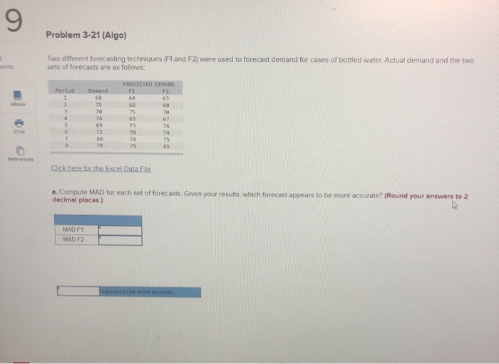 9. Problem 3-21 (Algo) 1 Two different