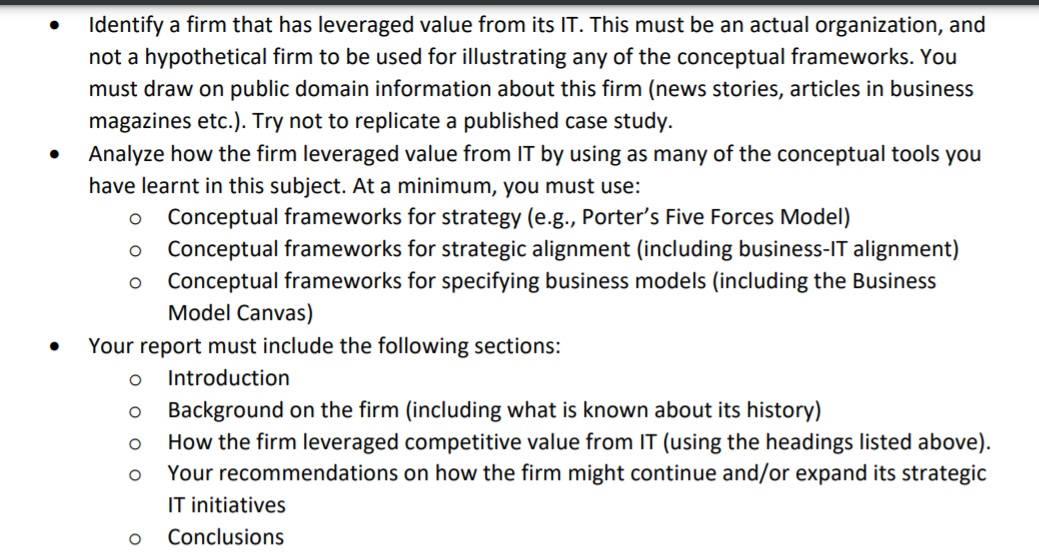 . O o Identify a firm that has leveraged value