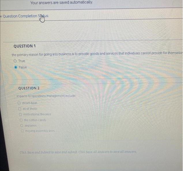 Your answers are saved automatically. Question