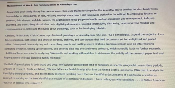 1. Building Blocks of Organizations: Job Design