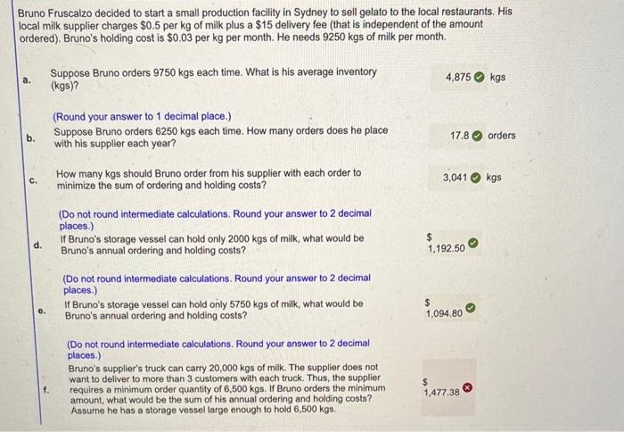 i need the F part of the question Bruno Fruscalzo