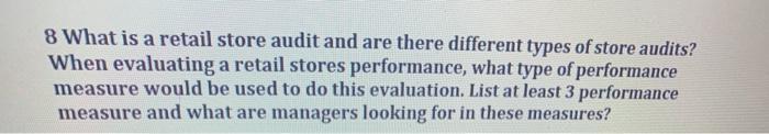 8 What is a retail store audit and are there