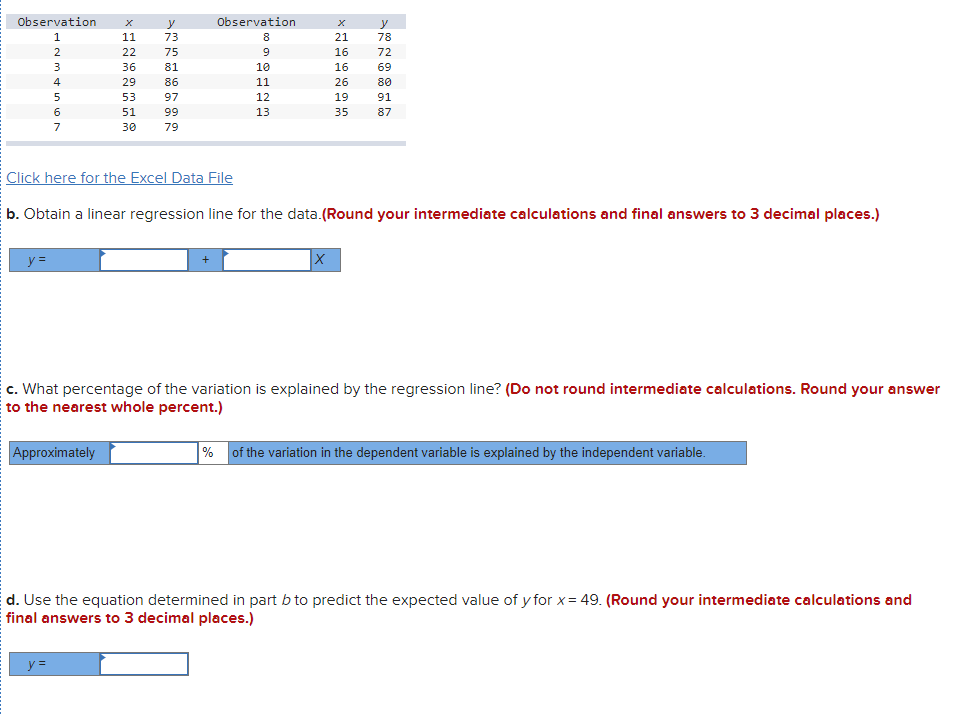 Observation 1 2 3 4 4 5 6 7 11 22 36 29 53 51 30