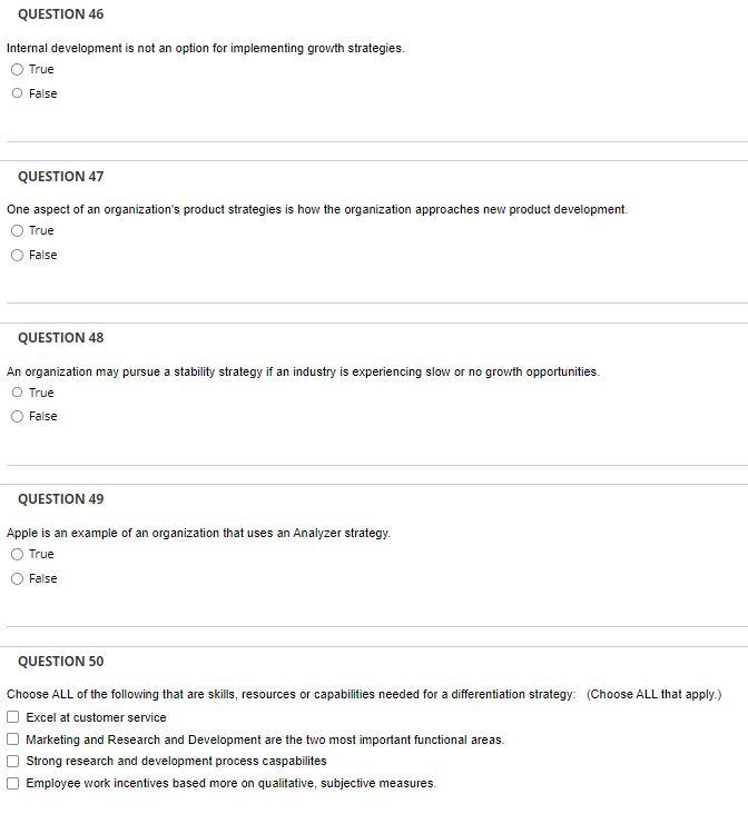Internal development is not an option for