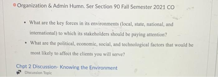 I am in a Organization and Administration Human