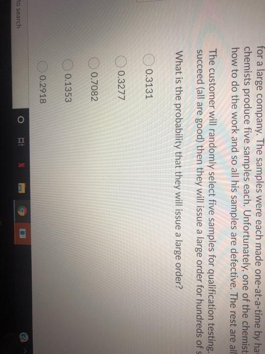 Question 4 (2 points) A research group generated