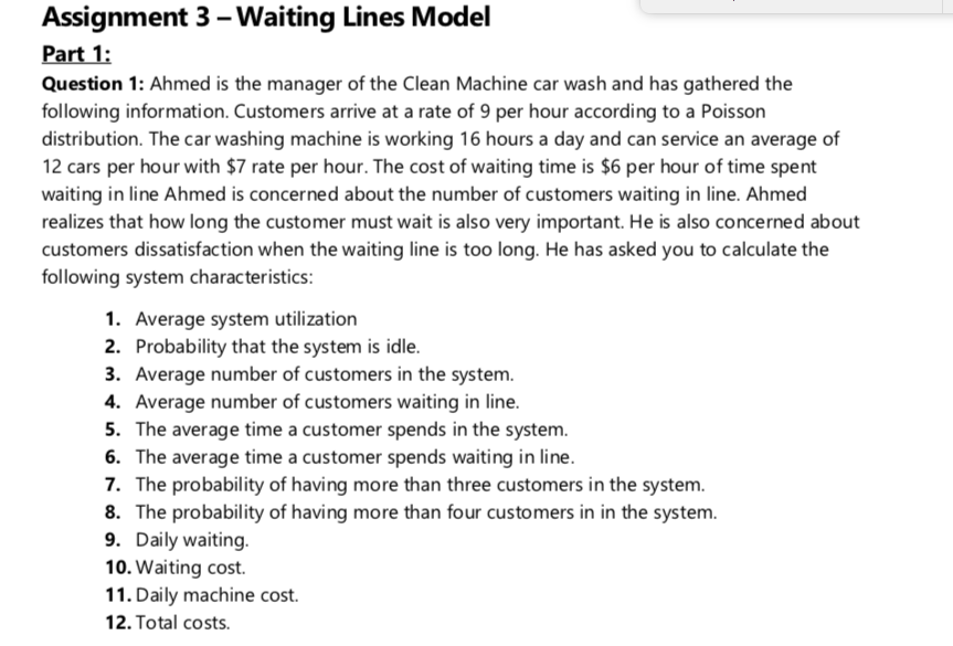 use excel to solve the question :) Assignment 3 -