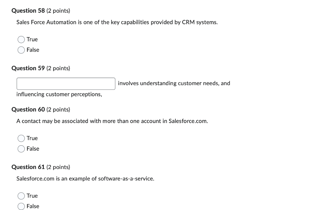 Question 54 (2 points) The Sales