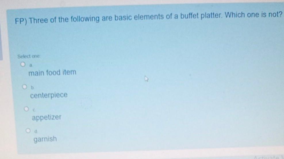 do fast FP) Three of the following are basic