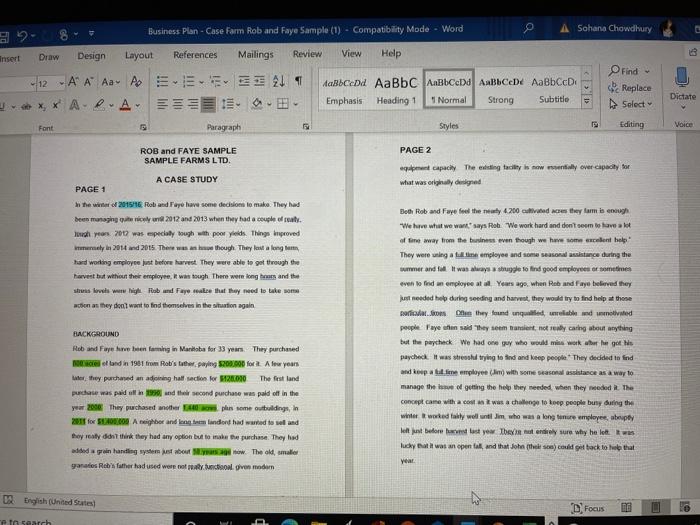 from this whole case study I need to know these