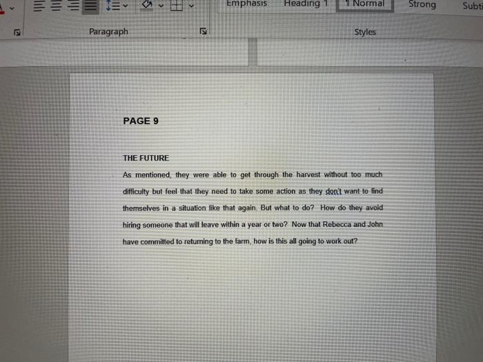 from this whole case study I need to know these