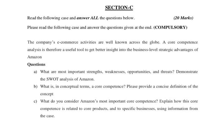 Read the following case and answer ALL the