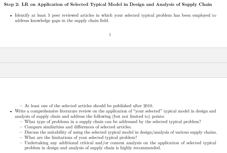 There are a number of typical models in the