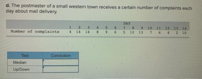 Analyze the data in the following problems using