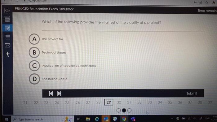 Which of the following provides the vital test of