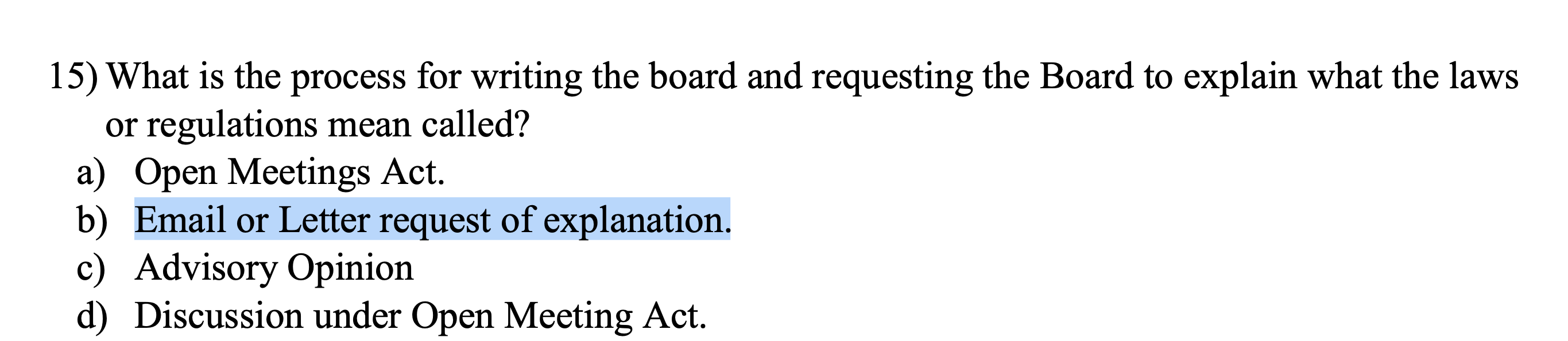 15) What is the process for writing the board and