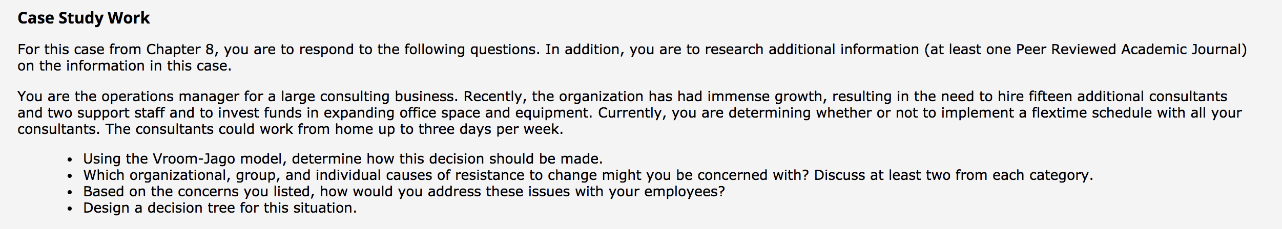 PLEASE DESIGN THE DECISION TREE Case Study Work