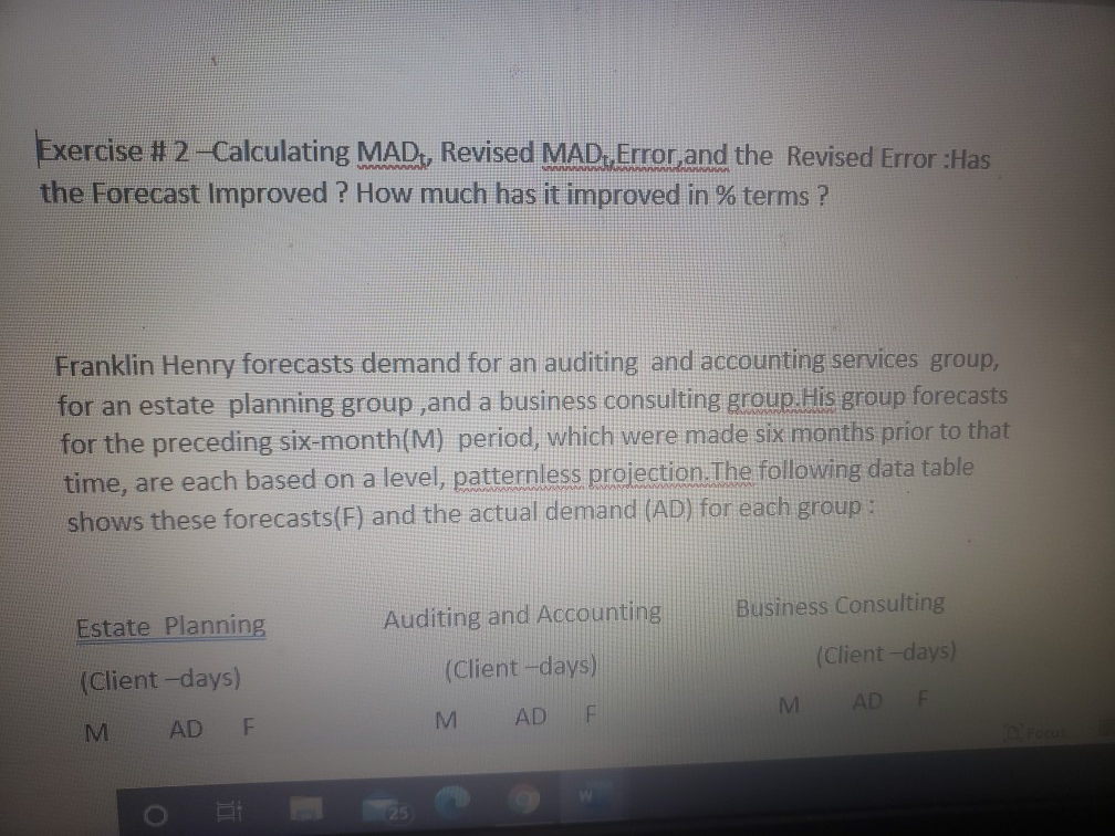 Calculating MADt, Revised MADt, Error, & the