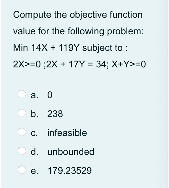 Compute the objective function value for the