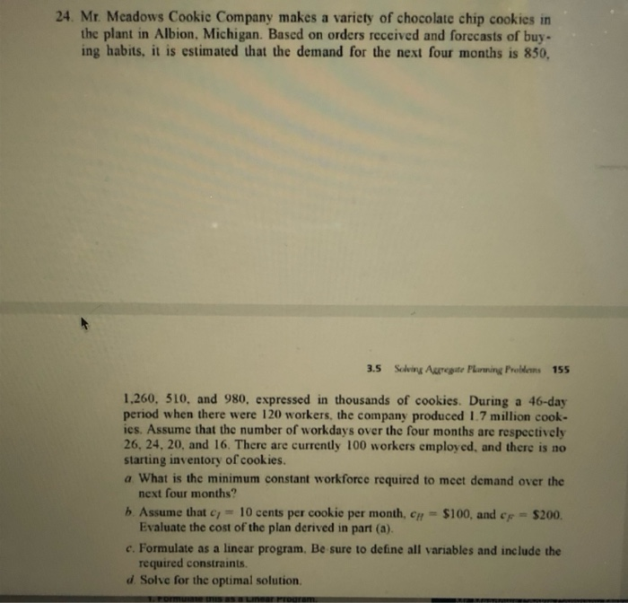 solve part d by excel given that the total cost
