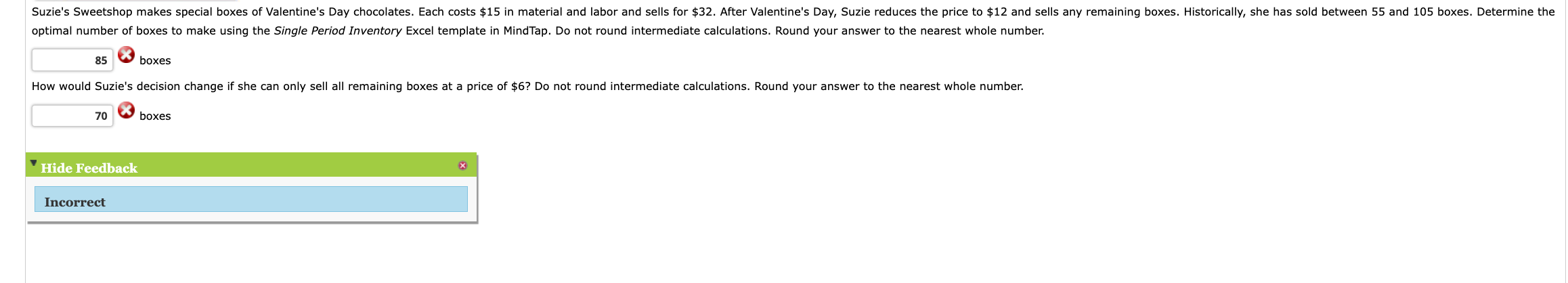 boxes How would Suzie's decision change if she