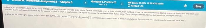 work Assignment 2 Chapter 3 Question & Problem 20