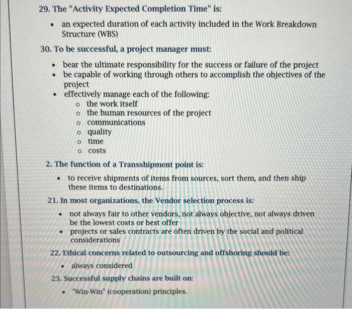 answer True or False for the following pls 29.