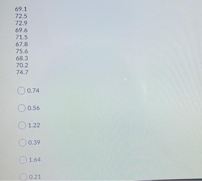 Question 10 (3 points) Given the following