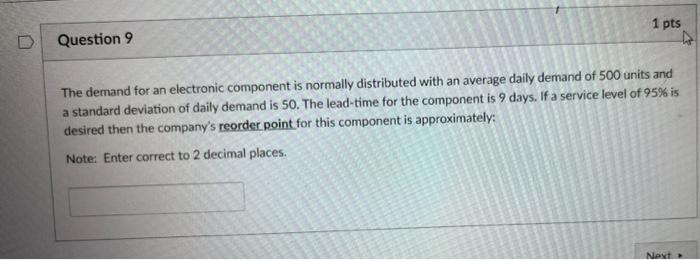 The demand for an electronic component is