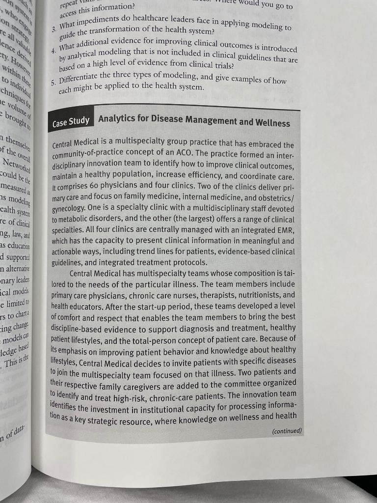 Please read case study and answer question #3.
