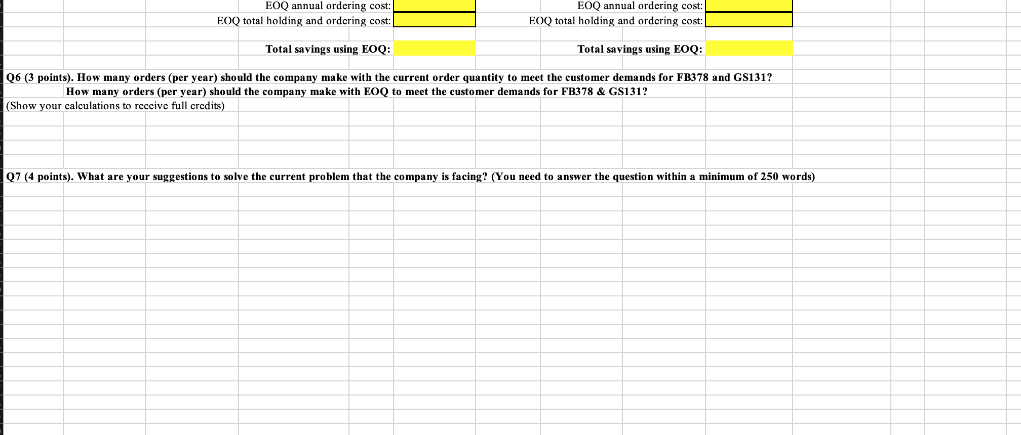 **Please Help! and show work! CASE STUDY