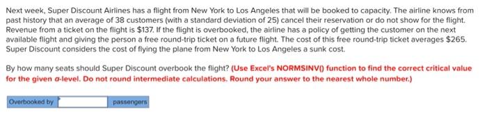 Next week, Super Discount Airlines has a flight